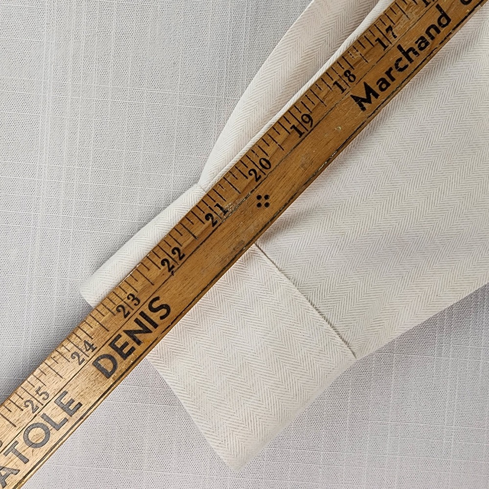 Hart Schaffner Marx Dress Shirt Mens 15.5/33 Cream Regular Fit Pima Cotton - Picture 9 of 10